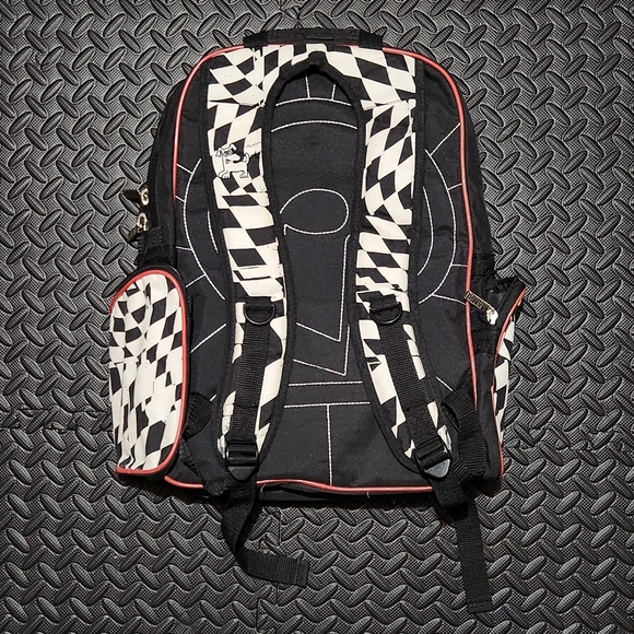 Large Vintage Mambo Graphic Checkerboard Backpack - Picture 4 of 7